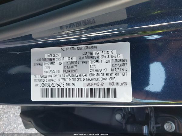 2025 MAZDA CX-5 2.5 S