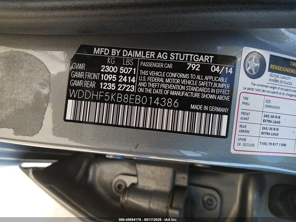 2014 MERCEDES-BENZ E 350 E350