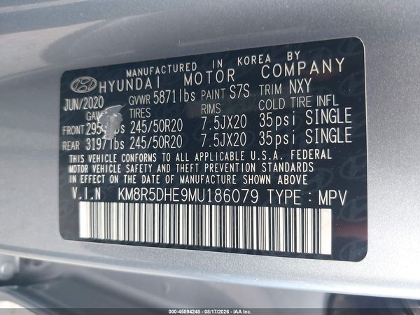 2021 HYUNDAI PALISADE LIMITED