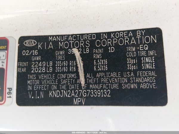 2016 KIA SOUL Plus