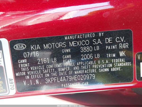 2017 KIA FORTE S