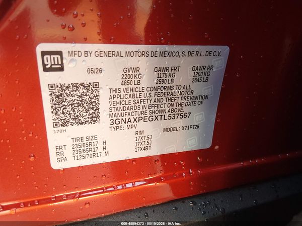 2026 CHEVROLET EQUINOX AWD LT — I9