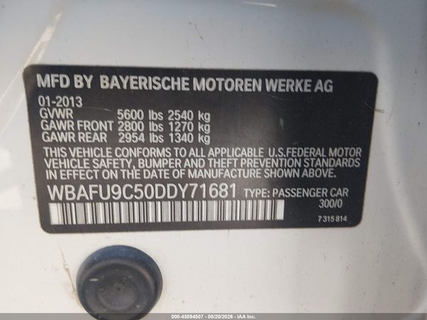 2013 BMW 550I XDRIVE