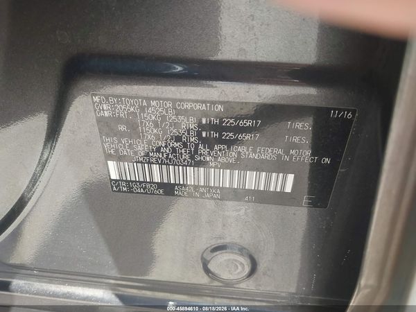 2017 TOYOTA RAV4 LE