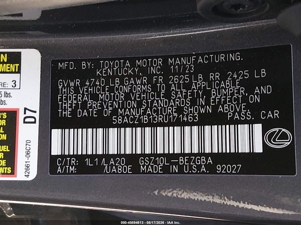 2024 LEXUS ES 350 350 Base