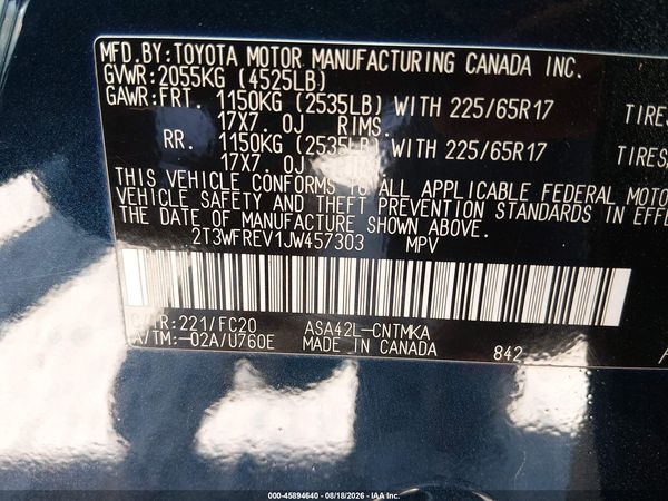 2018 TOYOTA RAV4 XLE