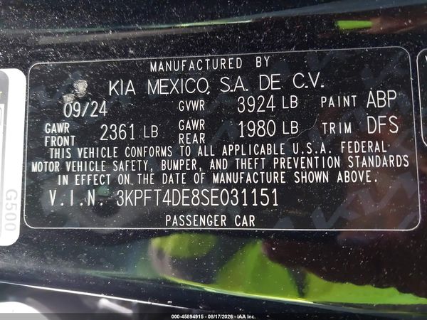 2025 KIA K4 LXS