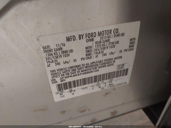 2017 FORD EDGE TITANIUM