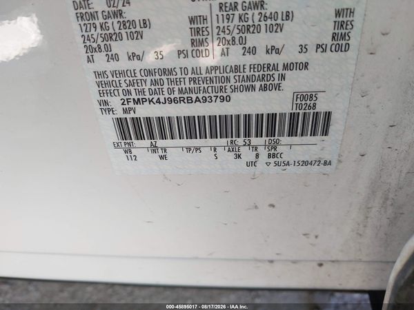 2024 FORD EDGE ST-LINE — I9