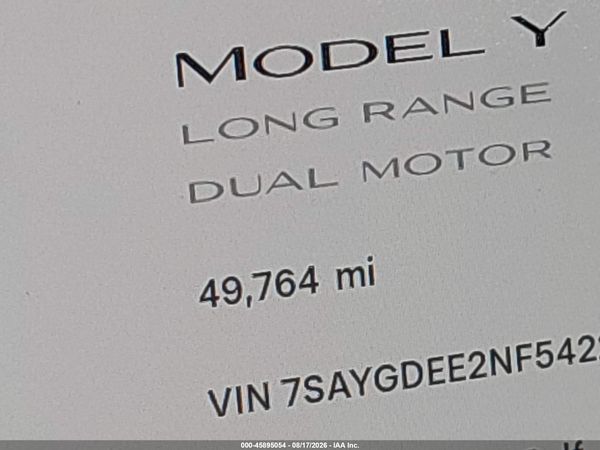 2022 TESLA MODEL Y
