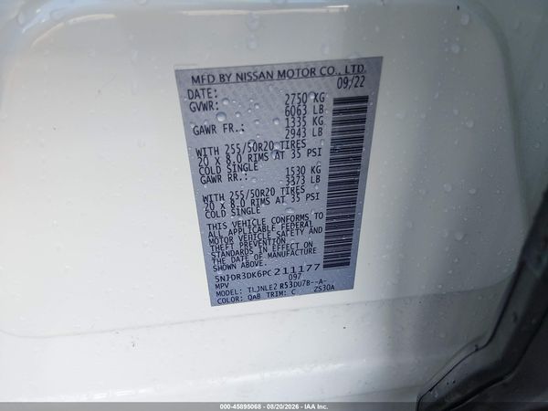 2023 NISSAN PATHFINDER PLATINUM 4WD — I9