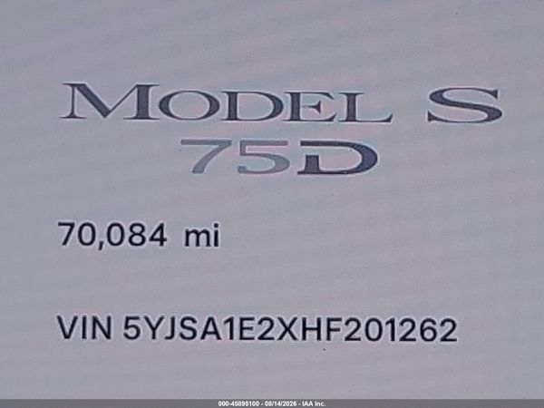 2017 TESLA MODEL S 100D/60D/75D/90D/P100D