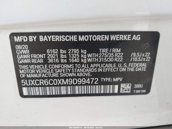 2021 BMW X5 XDRIVE40I