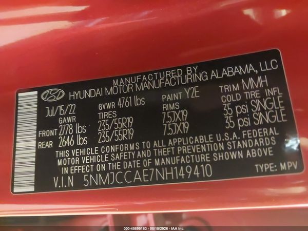 2022 HYUNDAI TUCSON SEL