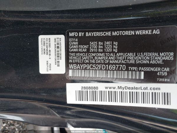2015 BMW 650I