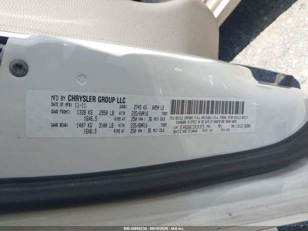 2012 DODGE GRAND CARAVAN SE/AVP — I9