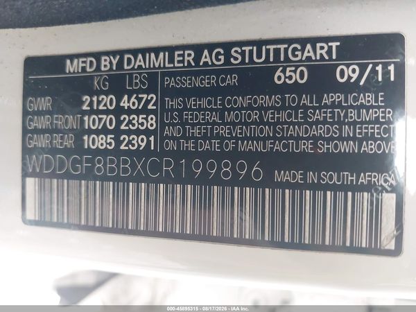 2012 MERCEDES-BENZ C 300 SPORT 4MATIC