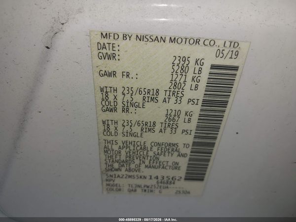 2019 NISSAN MURANO S