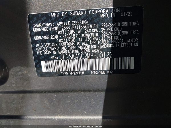 2021 SUBARU FORESTER LIMITED — I9
