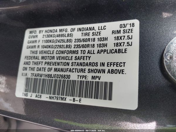 2018 HONDA CR-V EX-L/EX-L NAVI