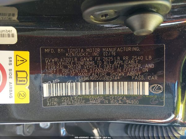 2016 LEXUS ES 350