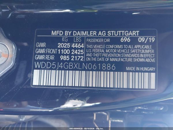 2020 MERCEDES-BENZ CLA 250 CLA250
