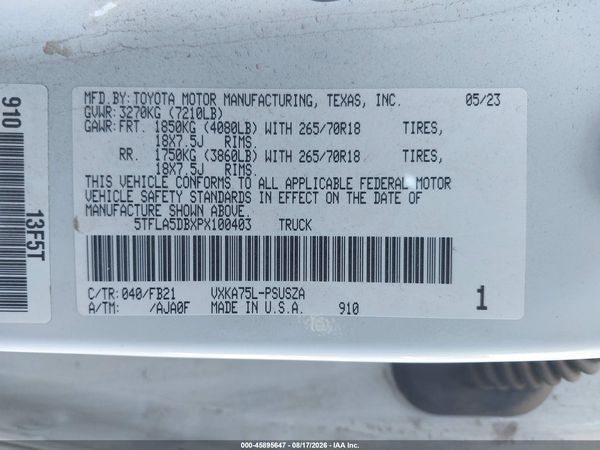 2023 TOYOTA TUNDRA SR5