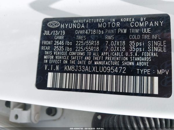 2020 HYUNDAI TUCSON LIMITED