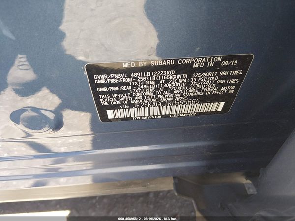 2019 SUBARU FORESTER PREMIUM