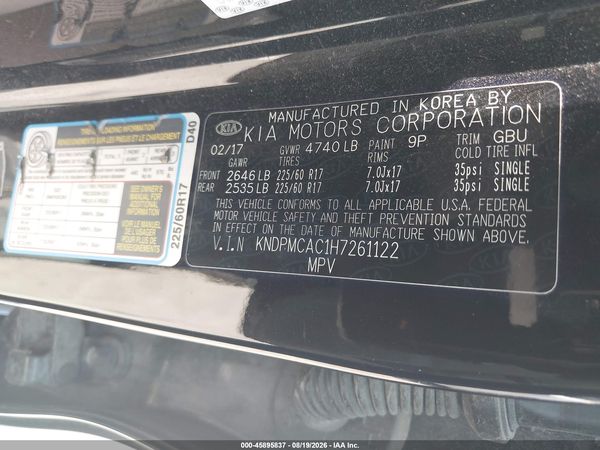 2017 KIA SPORTAGE LX