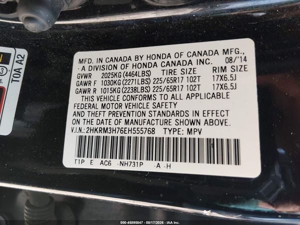 2014 HONDA CR-V EX-L — I9