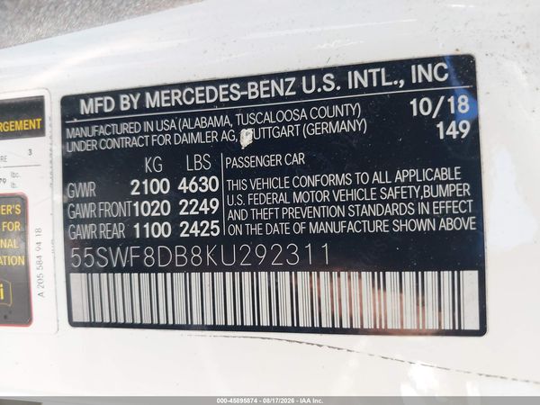 2019 MERCEDES-BENZ C 300 C300