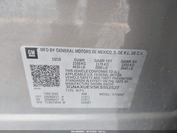 2019 CHEVROLET EQUINOX LT — I9
