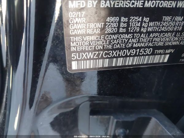 2017 BMW X3 SDRIVE28I