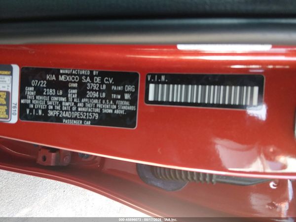 2023 KIA FORTE LXS