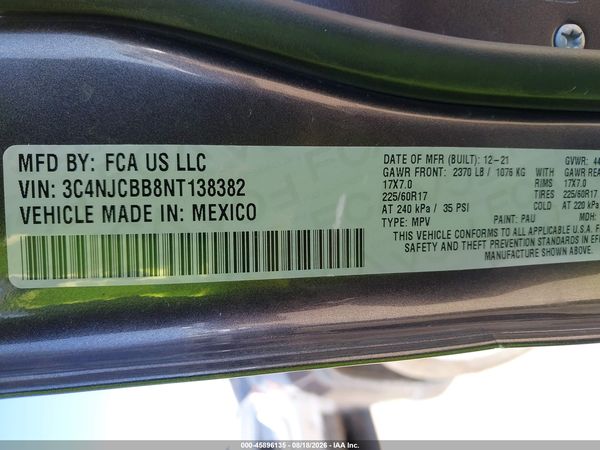 2022 JEEP COMPASS LATITUDE FWD