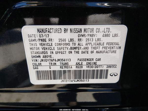 2018 INFINITI Q50 3.0T LUXE