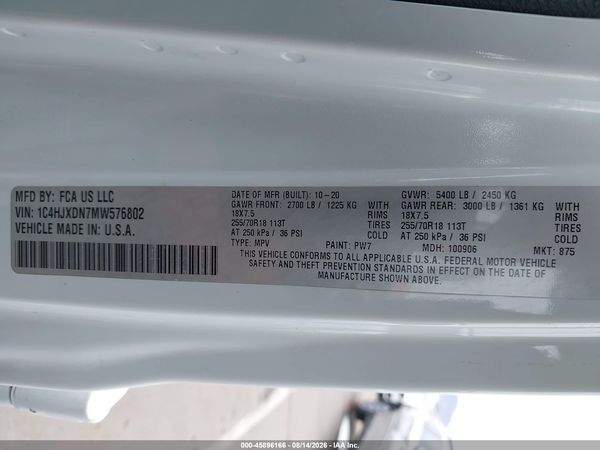 2021 JEEP WRANGLER UNLIMITED SPORT ALTITUDE 4X4