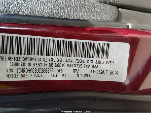 2018 DODGE DURANGO SXT RWD