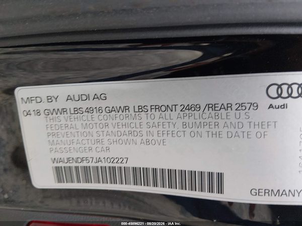 2018 AUDI A5 2.0T PREMIUM
