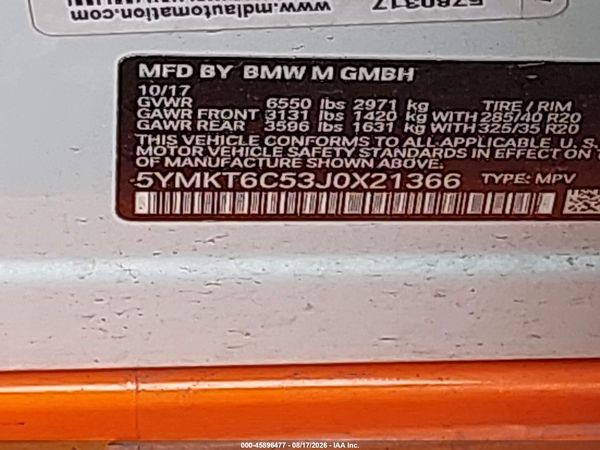 2018 BMW X5 M