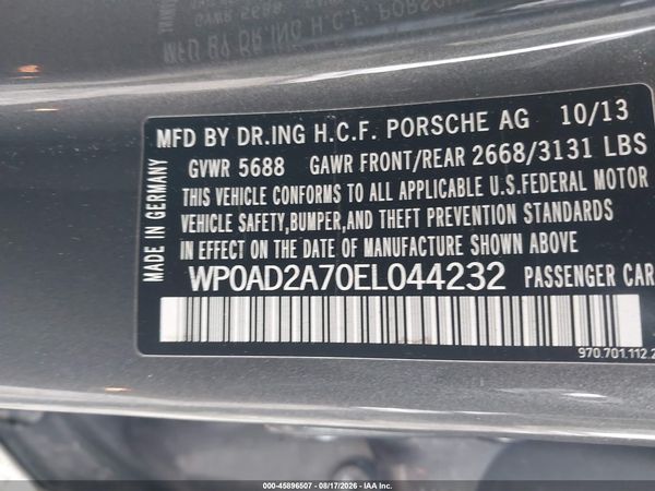 2014 PORSCHE PANAMERA E-HYBRID S