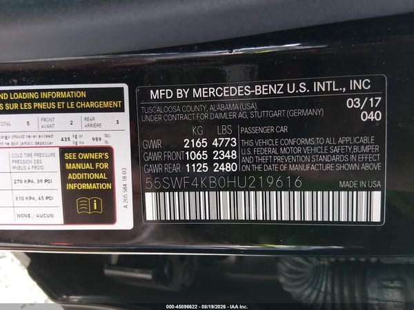 2017 MERCEDES-BENZ C 300 4MATIC