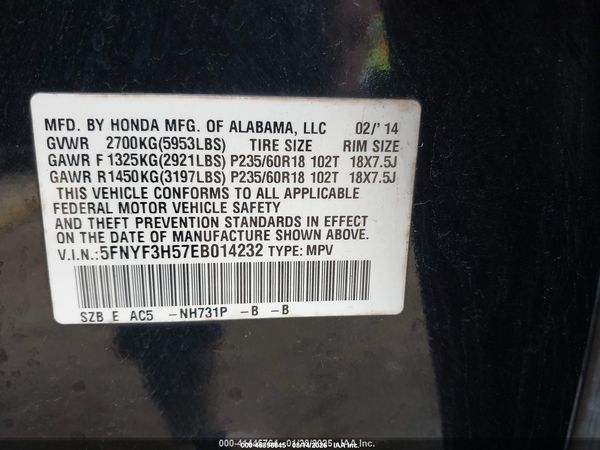 2014 HONDA PILOT EX-L