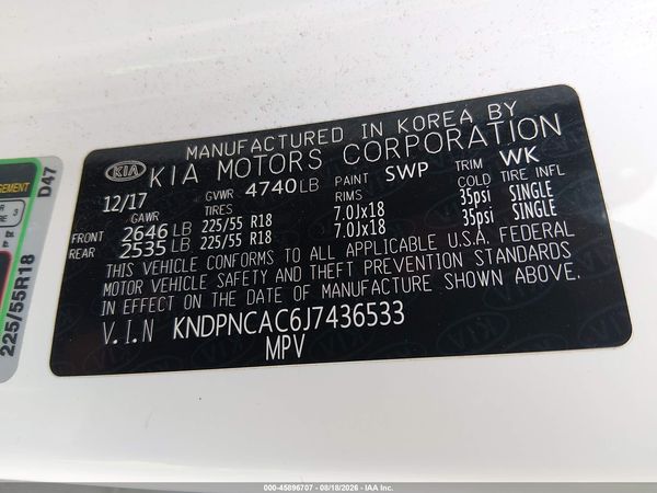 2018 KIA SPORTAGE EX