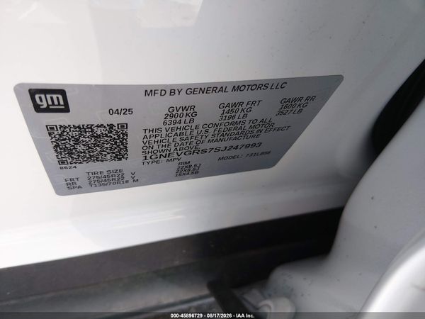 2025 CHEVROLET TRAVERSE AWD LT — I9