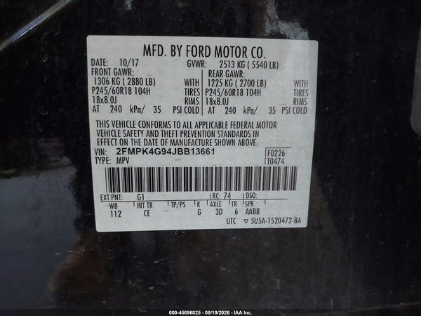 2018 FORD EDGE SE