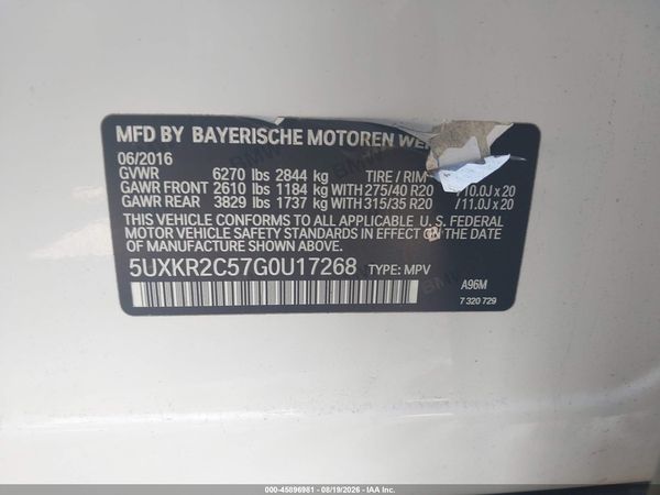 2016 BMW X5 SDRIVE35I