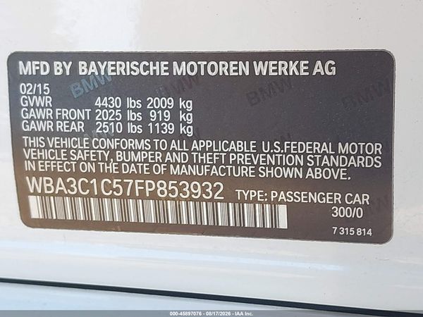 2015 BMW 328I