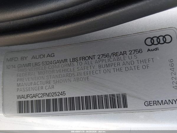 2015 AUDI A6 3.0T PREMIUM PLUS
